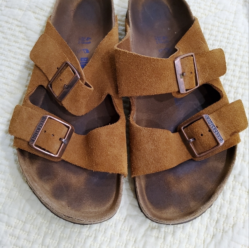 Birkenstock Arizona Suede Sandals Size L-10 M-8 - Picture 5 of 6